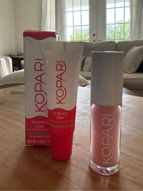 Kopari Lip Glossy Clear and Kopari tri peptide lip cloud-2pc
